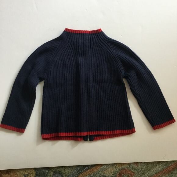 Tea Collection navy & red Soba sweater jacket - Picture 5 of 5